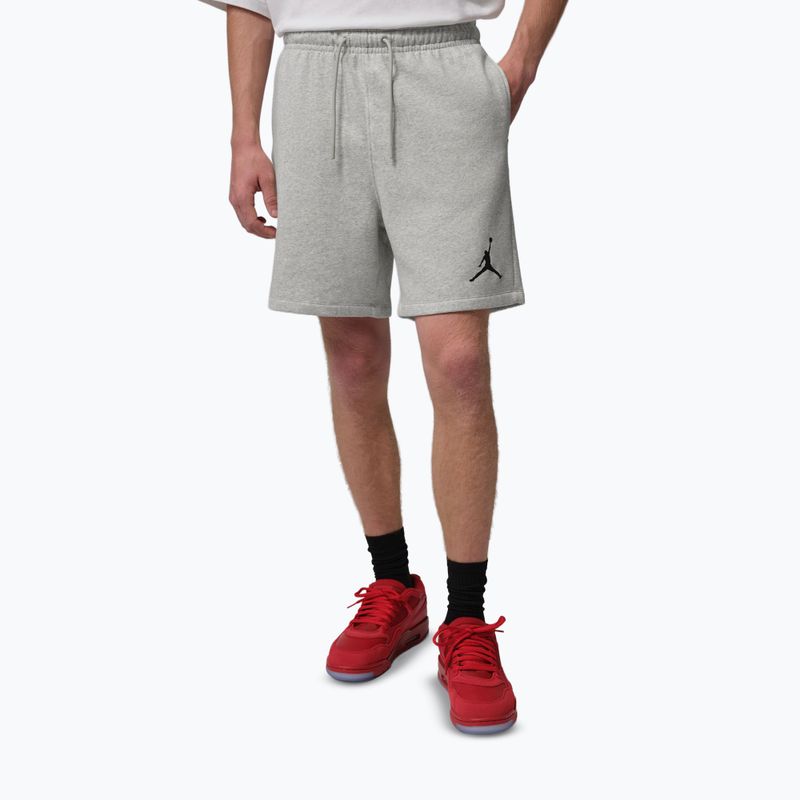 Pánske šortky Jordan Fleece grey heather/black