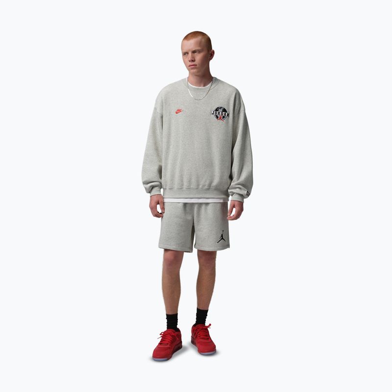 Pánske šortky Jordan Fleece grey heather/black 2
