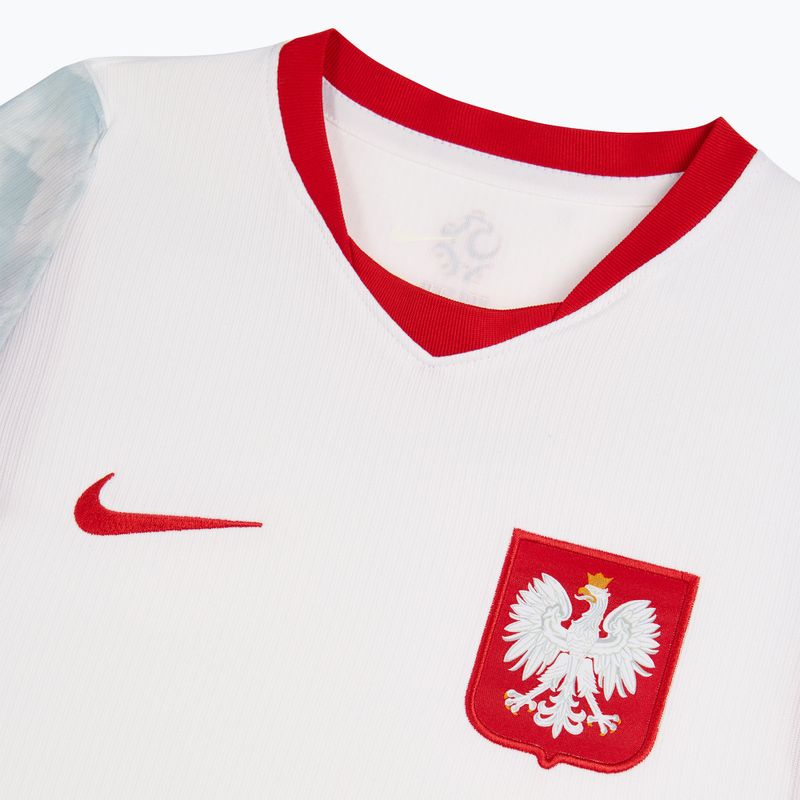 Detský futbalový dres Nike Dri-Fit Poland Stadium Home 2026 white/field silver 4
