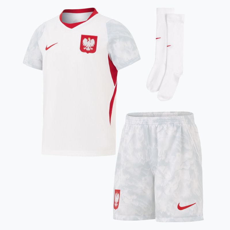 Detská futbalová súprava Nike Dri-Fit Poland Stadium Home Kit white/field silver