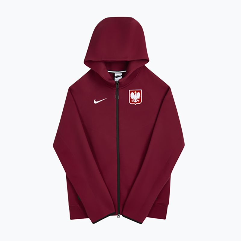 Pánska futbalová mikina Nike Tech Fleece Poland Full Zip Hoodie team red 3