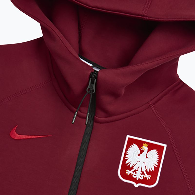 Pánska futbalová mikina Nike Tech Fleece Poland Full Zip Hoodie team red 4