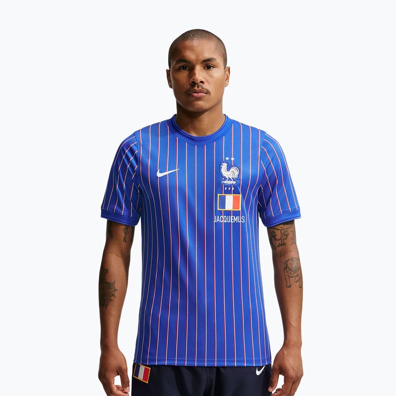 Pánsky futbalový dres Nike FFF Academy Pro Pre-Match game royal/university red/white