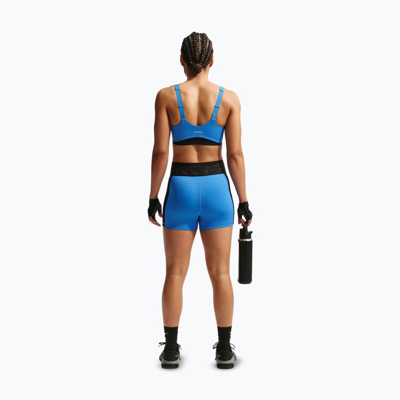 Dámske tréningové šortky Nike Pro Sculpt Dri-Fit High-Waisted Biker 5" light photo blue/black/white 3