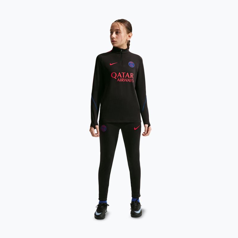 Detská futbalová mikina Nike Paris Saint-Germain Strike Dri-Fit Soccer Knit Drill Top black/global red/global red 2