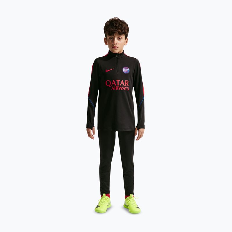 Detská futbalová mikina Nike Paris Saint-Germain Strike Dri-Fit Soccer Knit Drill Top black/global red/global red 3
