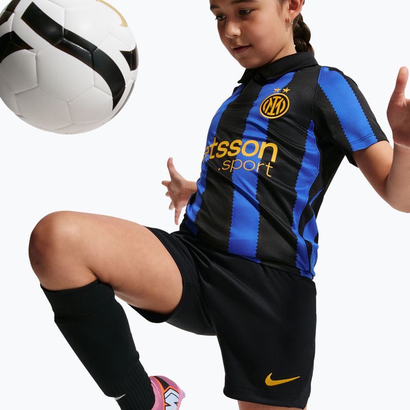 Detské futbalové šortky Nike Inter Milan Dri-Fit Stadium Home black/university gold 6
