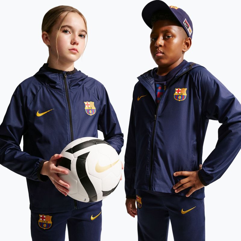 Detská futbalová bunda Nike FC Barcelona Academy Pro blackened blue/black/mineral yellow