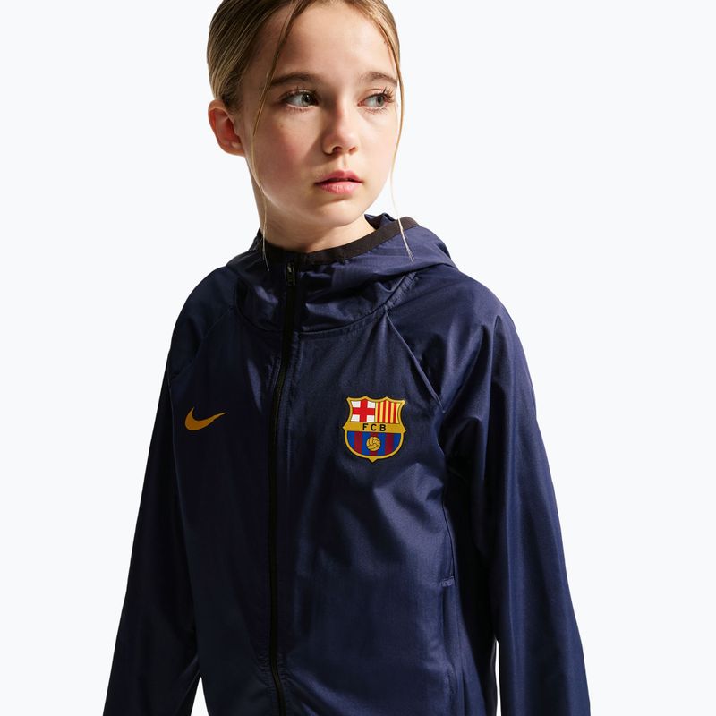 Detská futbalová bunda Nike FC Barcelona Academy Pro blackened blue/black/mineral yellow 4