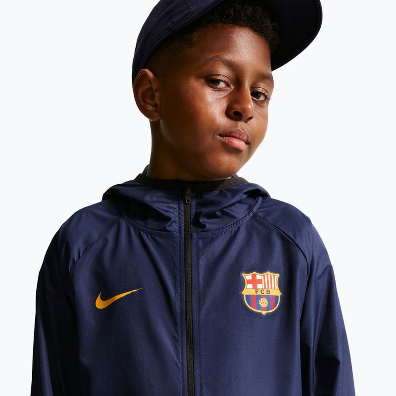Detská futbalová bunda Nike FC Barcelona Academy Pro blackened blue/black/mineral yellow 7