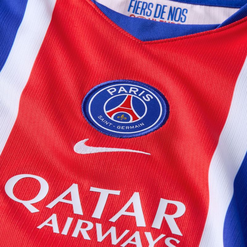 Detský futbalový dres Nike Paris Saint-Germain Dri-Fit Stadium Home old royal/white/university red/white 3