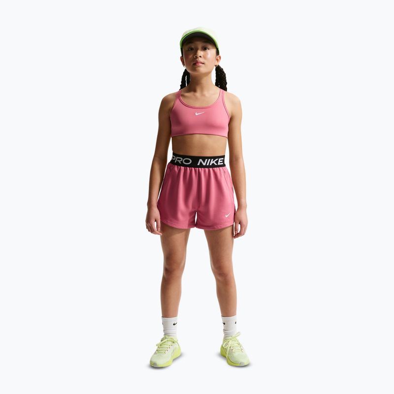 Detské šortky Nike Pro Fleece Dri-Fit peony/peony/black/white 2