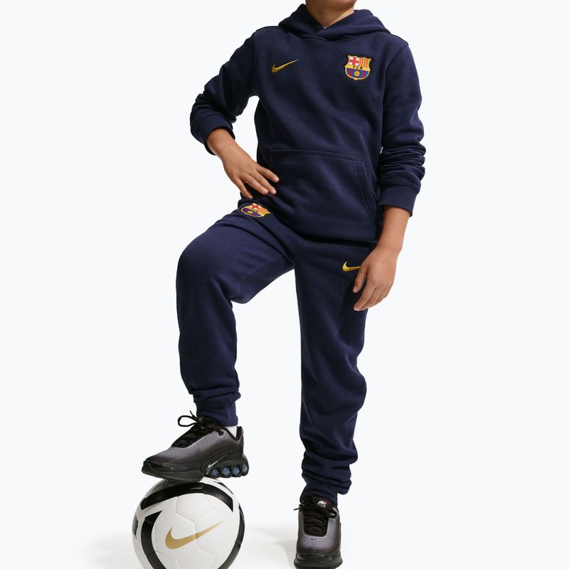 Detské nohavice Nike FC Barcelona Club Jogger blackened blue/mineral yellow 4