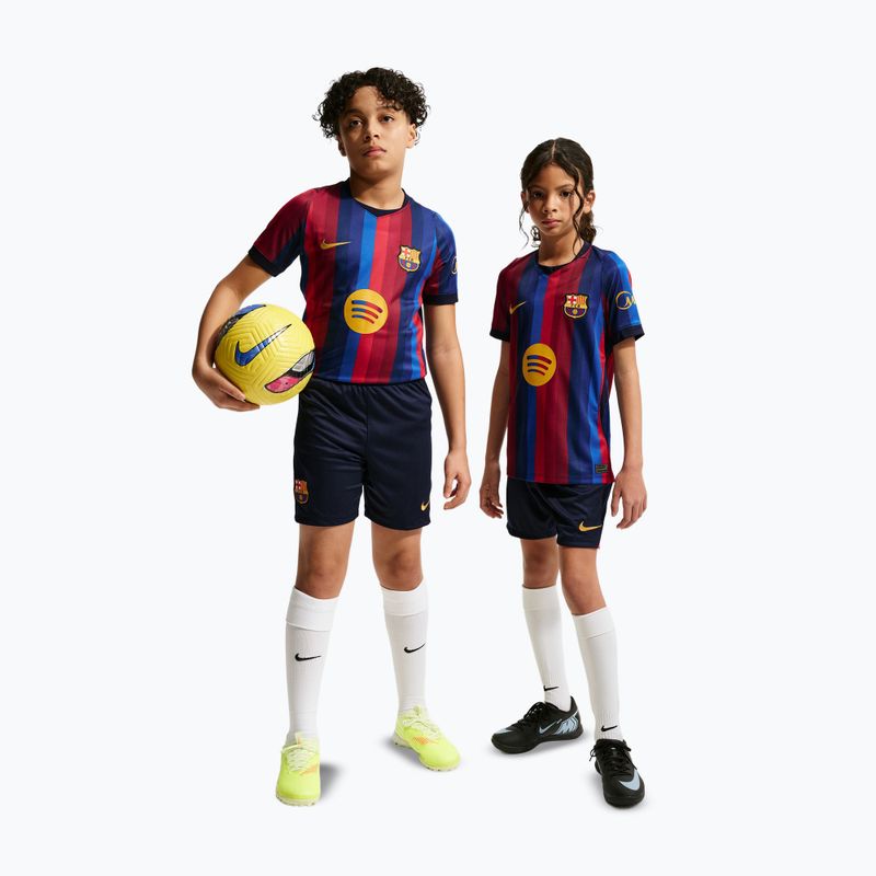 Detské futbalové šortky Nike FC Barcelona Dri-Fit Stadium Home blackened blue/mineral yellow 2