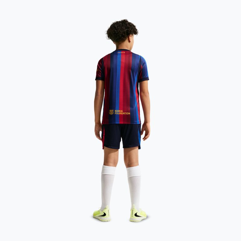 Detské futbalové šortky Nike FC Barcelona Dri-Fit Stadium Home blackened blue/mineral yellow 5