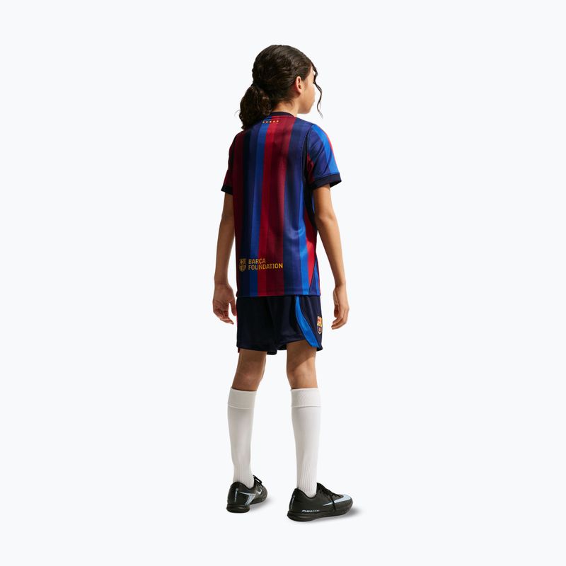 Detské futbalové šortky Nike FC Barcelona Dri-Fit Stadium Home blackened blue/mineral yellow 6