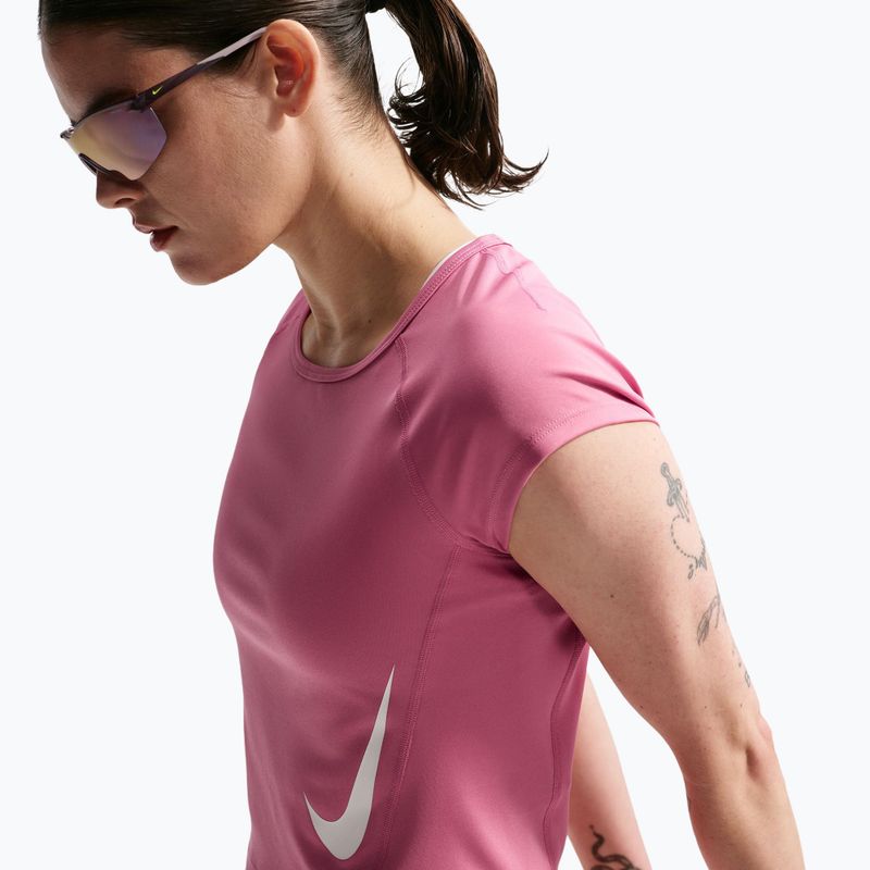 Dámske bežecké tričko Nike Swoosh Run Dri-Fit peony/photon dust/white 5