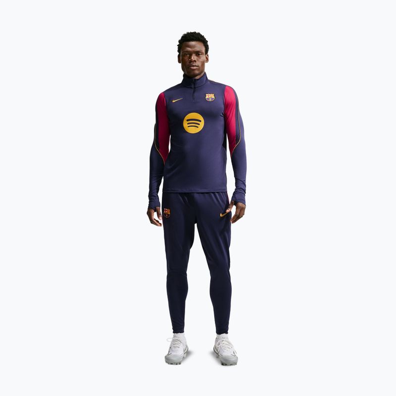 Pánska futbalová mikina Nike FC Barcelona Strike Soccer Drill Top blackened blue/mineral yellow 2