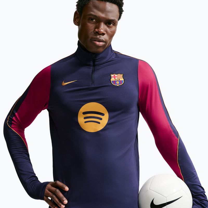 Pánska futbalová mikina Nike FC Barcelona Strike Soccer Drill Top blackened blue/mineral yellow 4