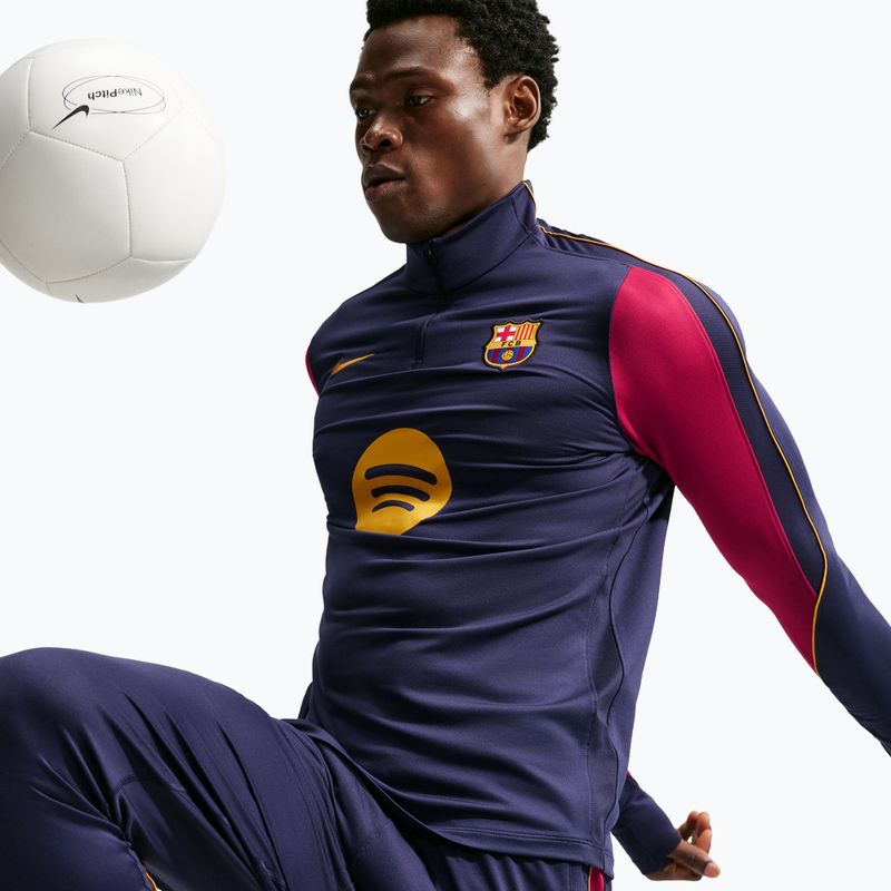 Pánska futbalová mikina Nike FC Barcelona Strike Soccer Drill Top blackened blue/mineral yellow 5