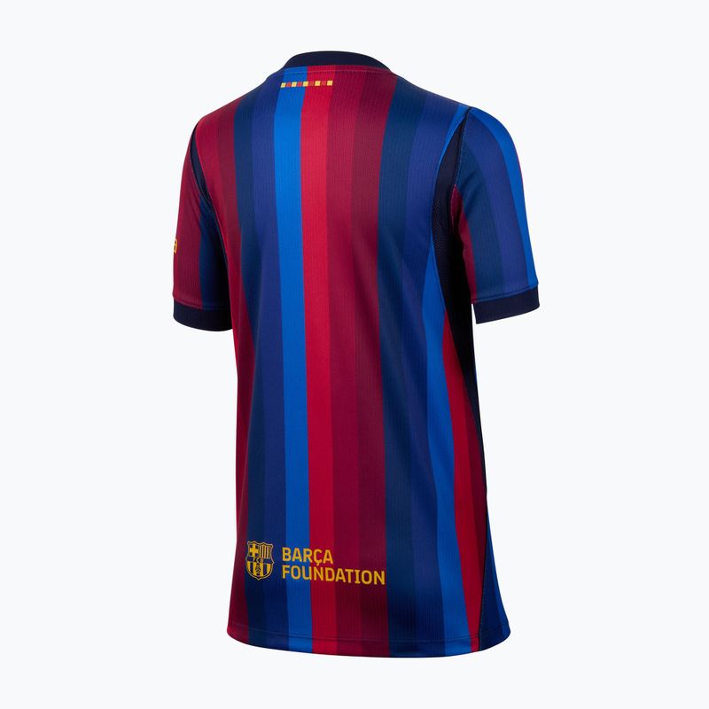 Detský futbalový dres Nike FC Barcelona Dri-Fit Stadium Home deep garnet/blue void/mineral yellow 2