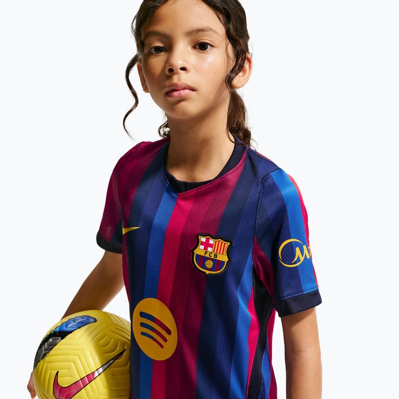 Detský futbalový dres Nike FC Barcelona Dri-Fit Stadium Home deep garnet/blue void/mineral yellow 8