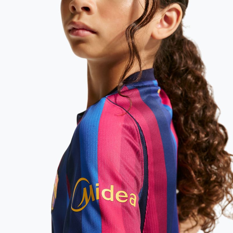 Detský futbalový dres Nike FC Barcelona Dri-Fit Stadium Home deep garnet/blue void/mineral yellow 10