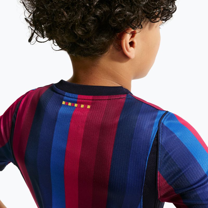 Detský futbalový dres Nike FC Barcelona Dri-Fit Stadium Home deep garnet/blue void/mineral yellow 11