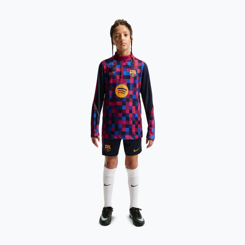 Detská futbalová mikina Nike FC Barcelona Dri-Fit Strike Drill Top noble red/noble red/mineral yellow 2