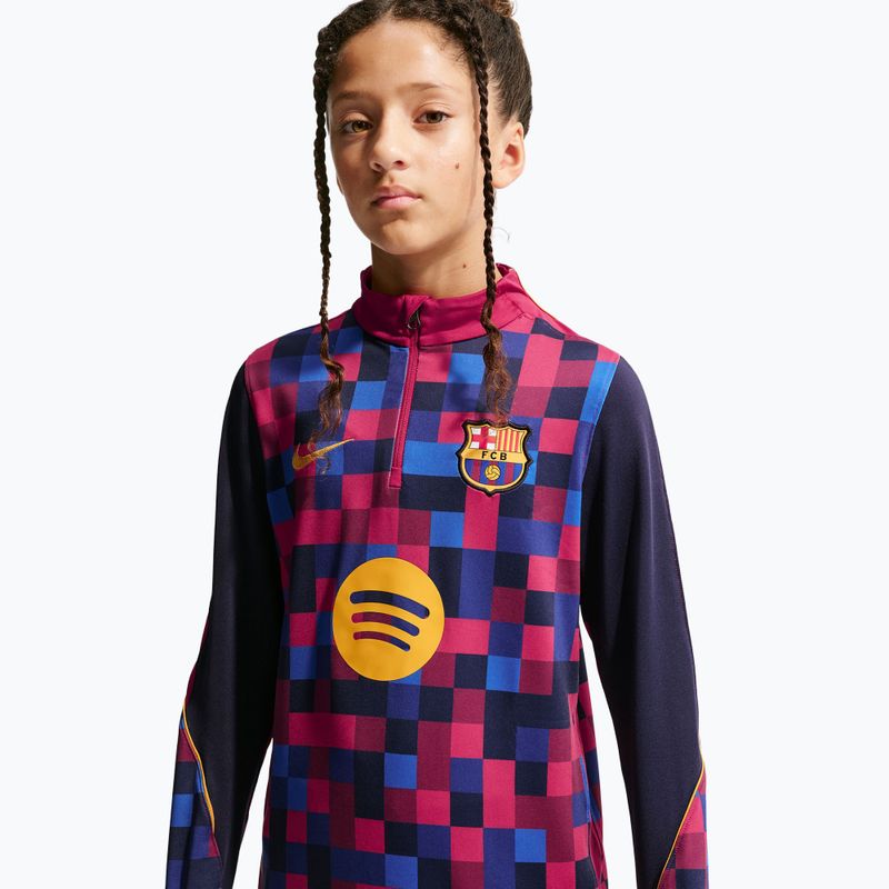 Detská futbalová mikina Nike FC Barcelona Dri-Fit Strike Drill Top noble red/noble red/mineral yellow 4