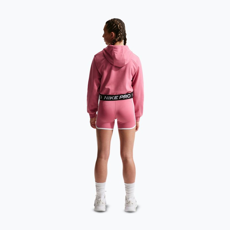 Detská mikina Nike Pro Fleece Dri-Fit Full-Zip peony/peony/black/white 3