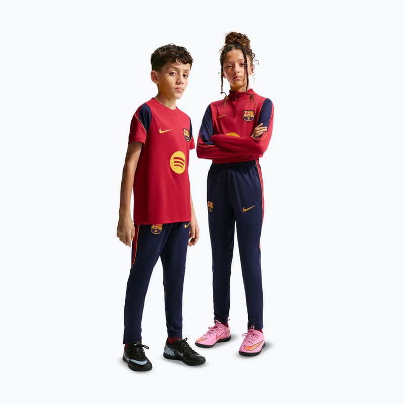 Detské futbalové nohavice Nike FC Barcelona Strike Dri-Fit blackened blue/noble red/yellow 2