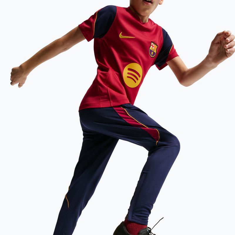 Detské futbalové nohavice Nike FC Barcelona Strike Dri-Fit blackened blue/noble red/yellow 5