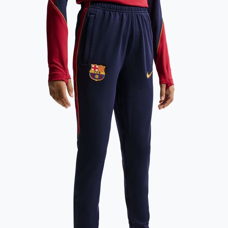Detské futbalové nohavice Nike FC Barcelona Strike Dri-Fit blackened blue/noble red/yellow 6