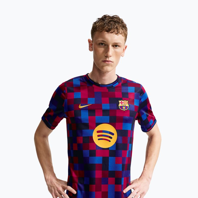 Pánsky futbalový dres Nike FC Barcelona Dri-Fit Pre-Match noble red/mineral yellow 4