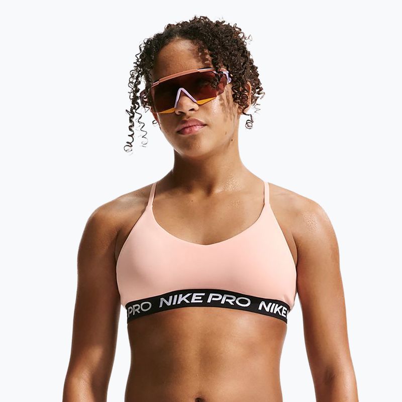 Dievčenská podprsenka Nike Pro Indy arctic orange/black/white