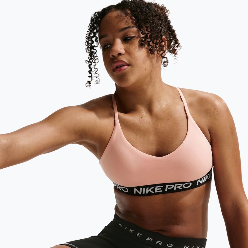 Detská fitness podprsenka Nike Pro Indy arctic orange/black/white 5