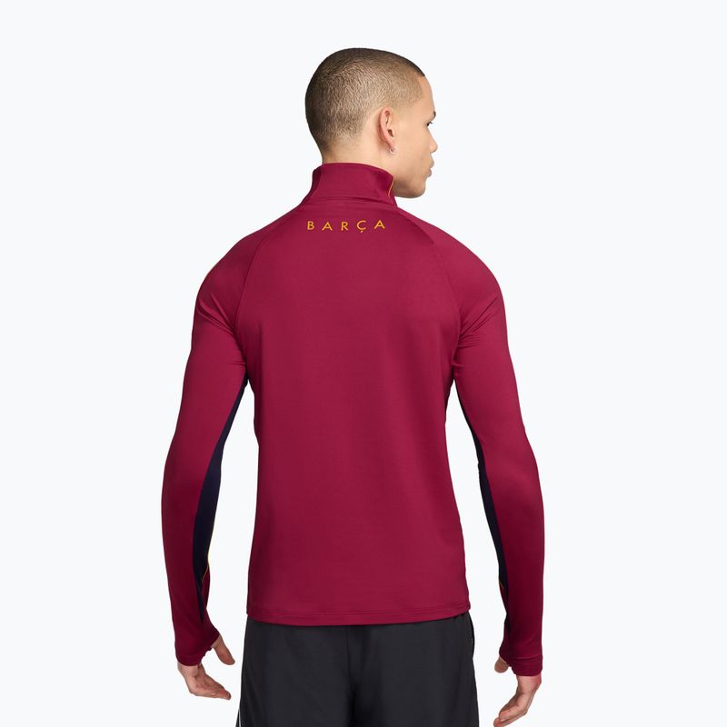 Pánska futbalová mikina Nike FC Barcelona Strike Soccer Drill Top noble red/mineral yellow/mineral yellow 2