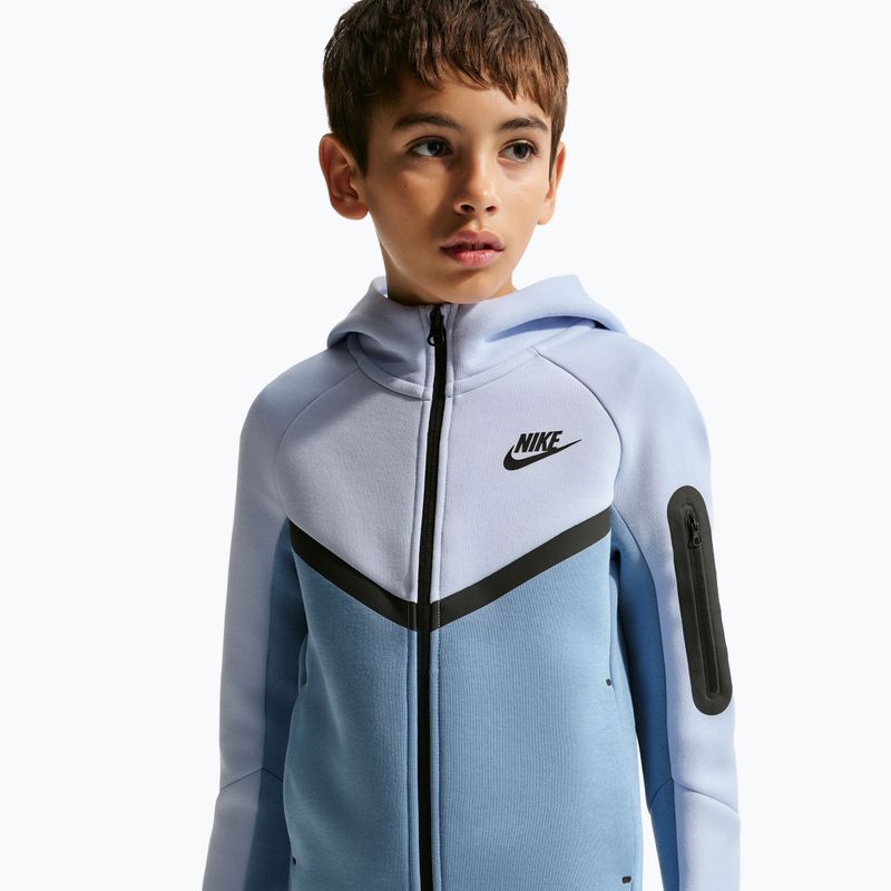 Detská mikina Nike Sportswear Tech Fleece Full Zip hydrogen blue/work blue/black/black 4