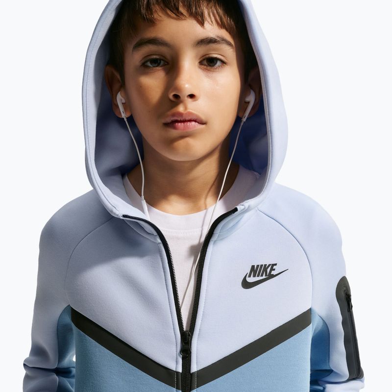 Detská mikina Nike Sportswear Tech Fleece Full Zip hydrogen blue/work blue/black/black 6