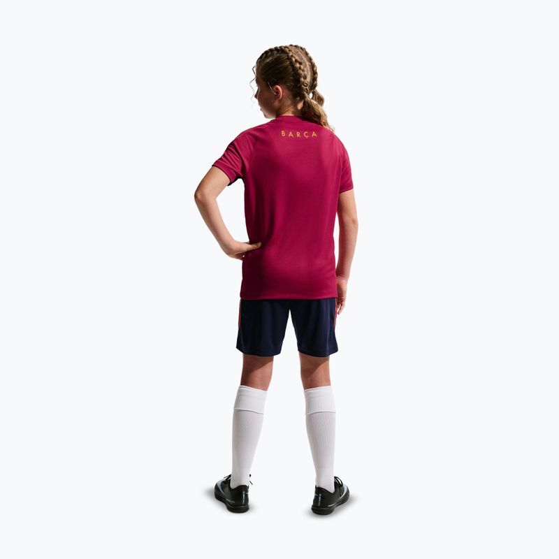 Detské futbalové šortky Nike FC Barcelona Strike blackened blue/noble red/mineral yellow 5