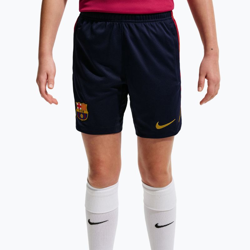 Detské futbalové šortky Nike FC Barcelona Strike blackened blue/noble red/mineral yellow 6