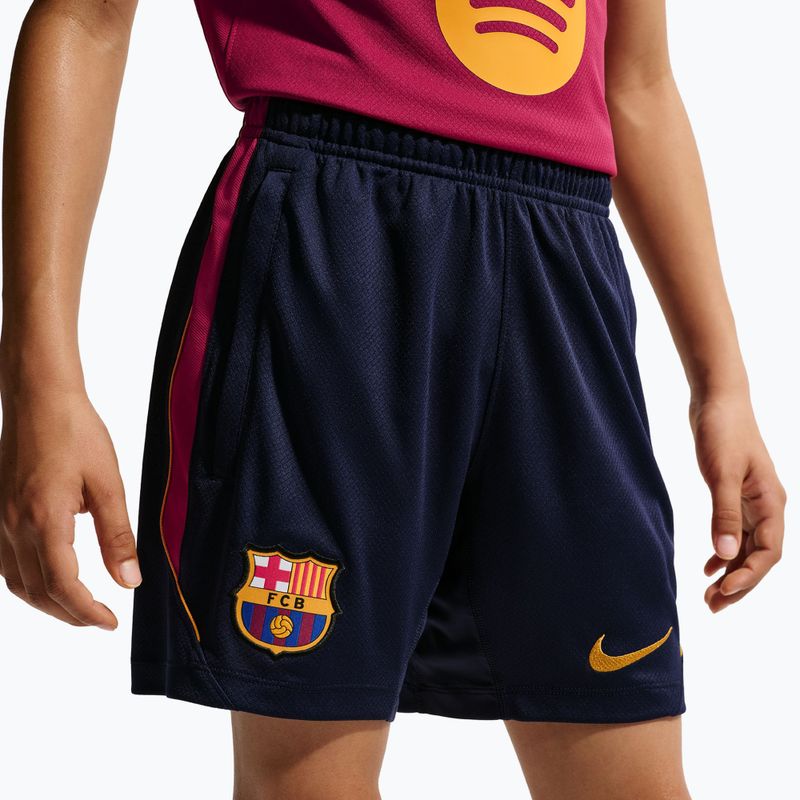 Detské futbalové šortky Nike FC Barcelona Strike blackened blue/noble red/mineral yellow 7