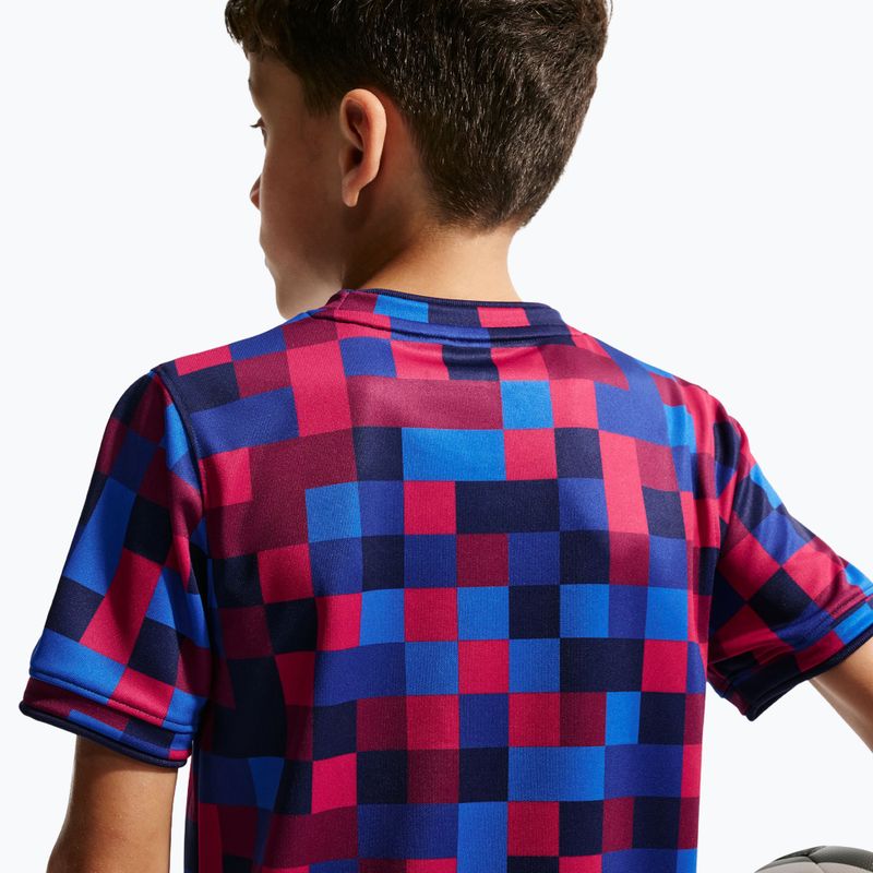 Detský futbalový dres Nike FC Barcelona Dri-Fit Pre-Match noble red/mineral yellow 7