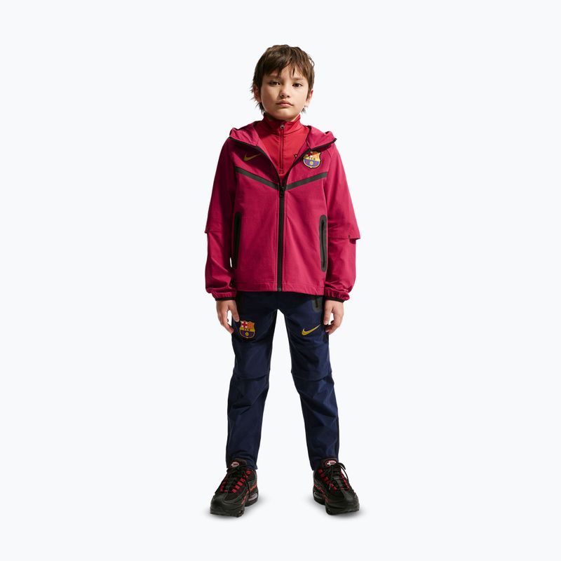 Detská futbalová bunda Nike FC Barcelona Tech Full Zip noble red/black/mineral yellow 2