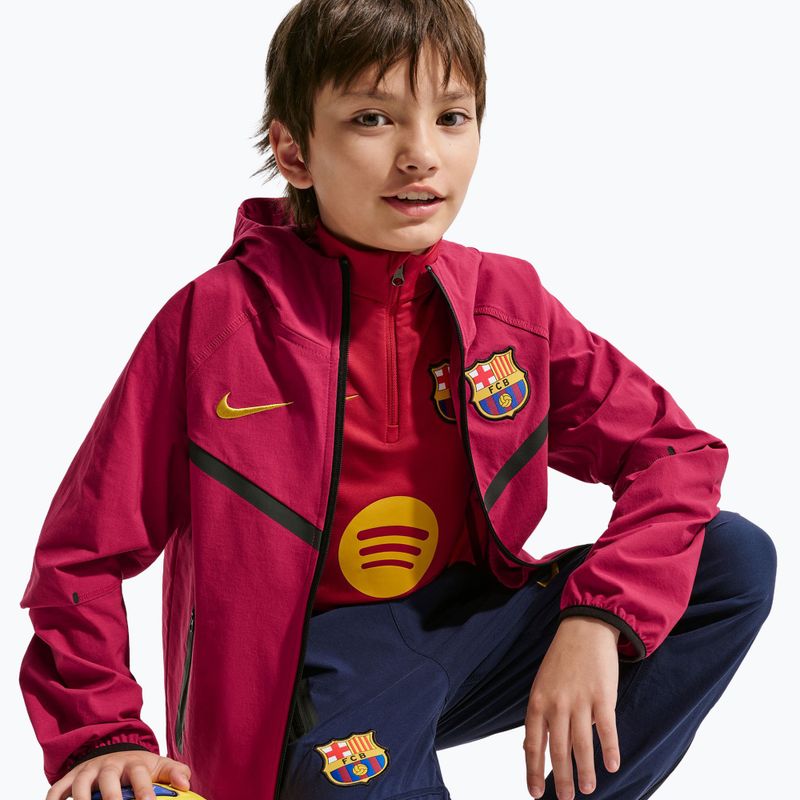 Detská futbalová bunda Nike FC Barcelona Tech Full Zip noble red/black/mineral yellow 6