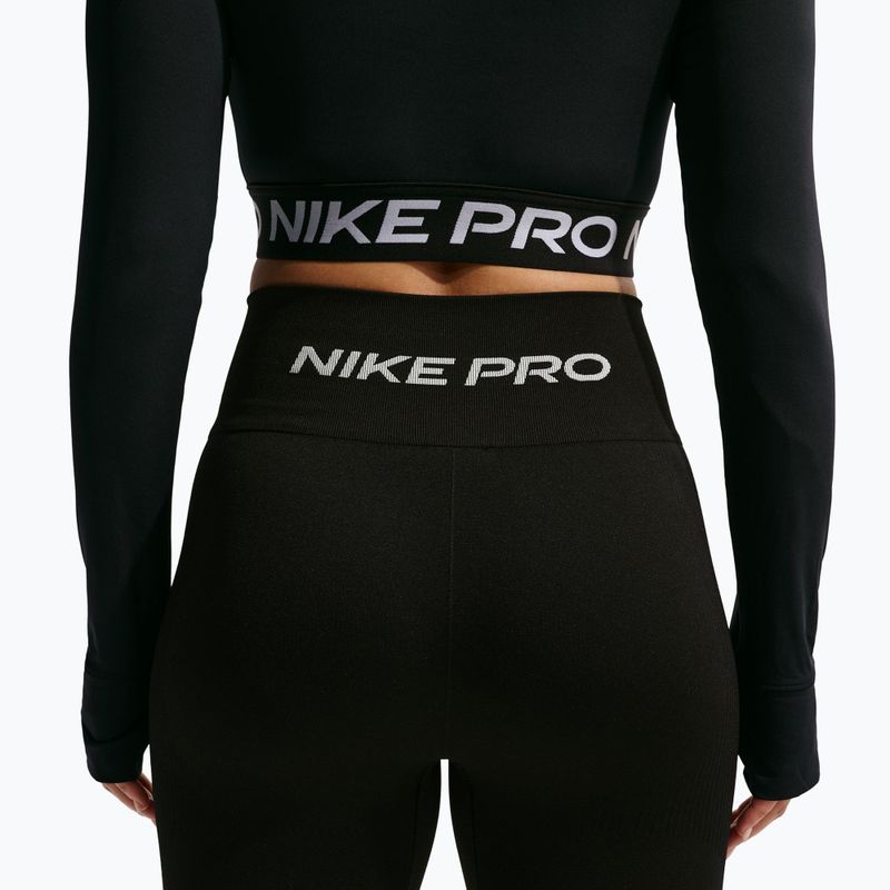 Dámske tréningové šortky Nike Pro Seamless High Waisted Biker 5" black/white 6