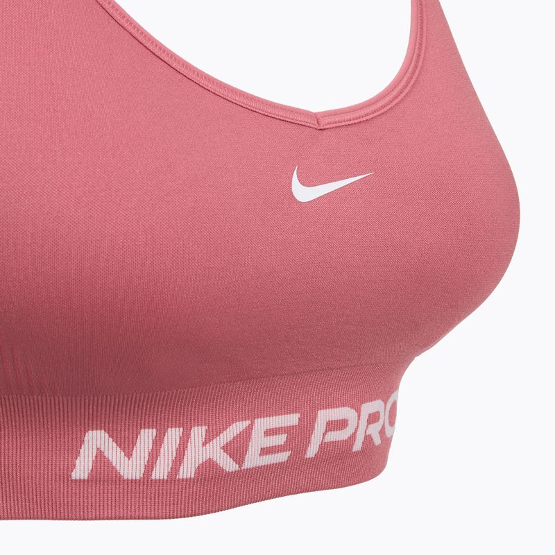 Fitness podprsenka Nike Pro Seamless Light Support peony/white 3