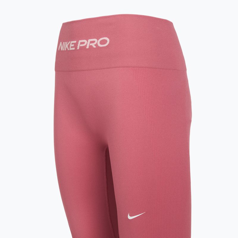 Dámske legíny Nike Pro Seamless ružová pivoňka/biela 3