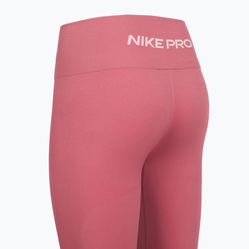 Dámske legíny Nike Pro Seamless ružová pivoňka/biela 4